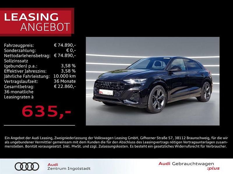 Mythosschwarz metallic Gebraucht 2024 Audi Q8 Ambiente SUV | 74.890 € - Bild 1/3
