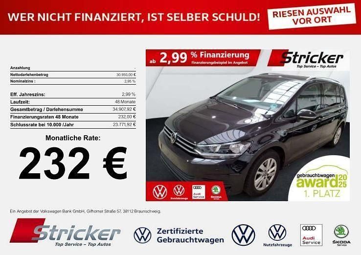 Deep black perleffekt Gebraucht 2024 VW Touran Comfortline Van / Kleinbus | 30.949 € (Guter Preis) - Bild 1/3