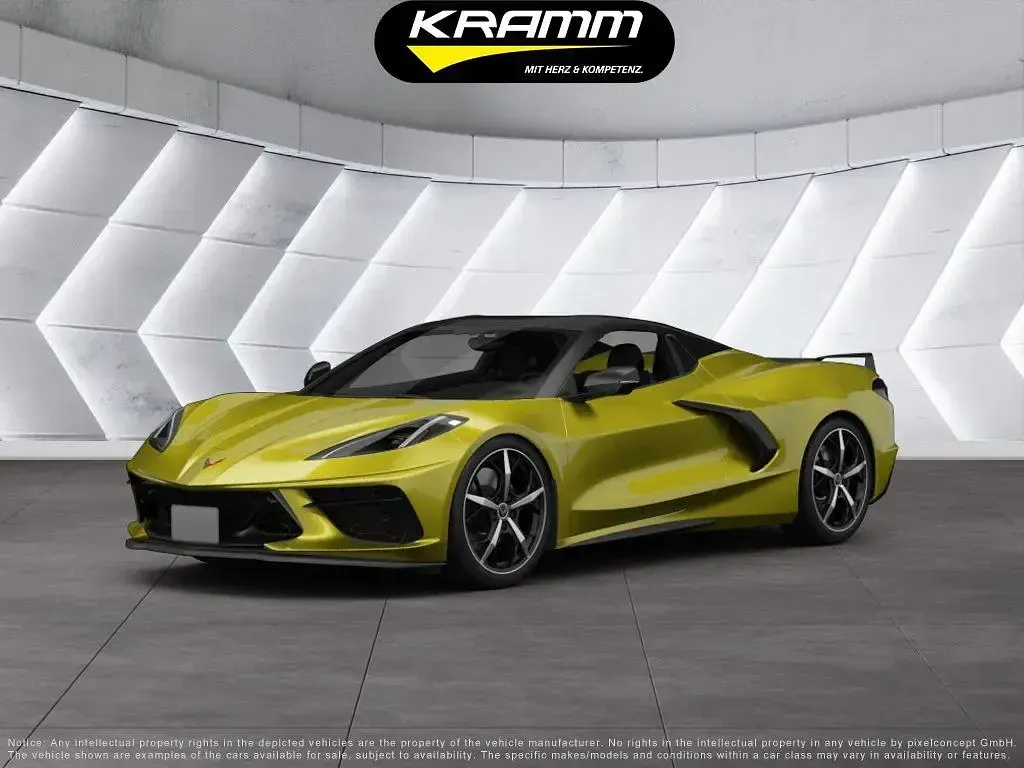 Neu Corvette C8 482 PS (354 kW) 2025 Gelb Coupé