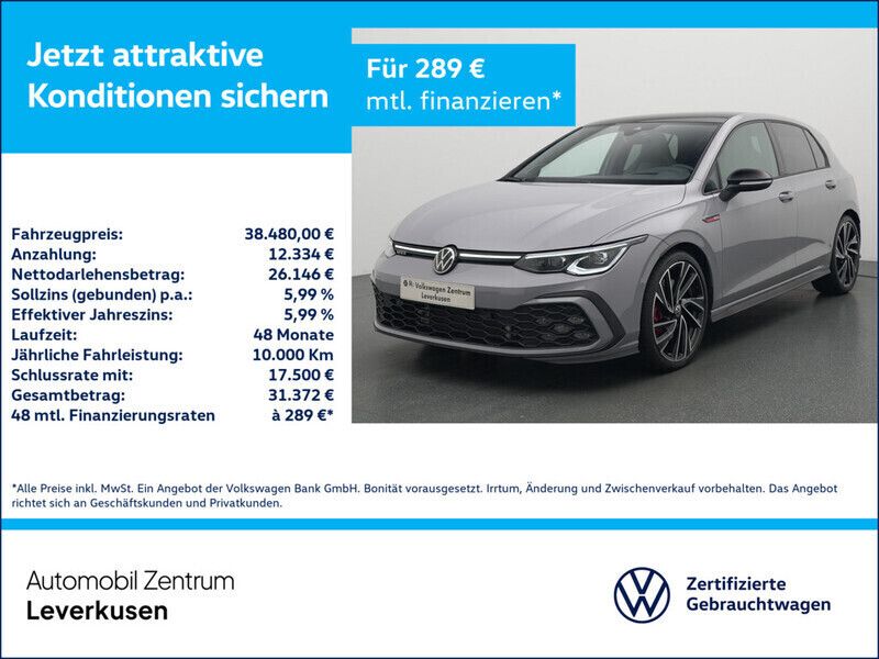 Mondstein grau Gebraucht 2024 VW Golf VIII GTI Limousine | 38.480 € (Teuer) - Bild 1/3