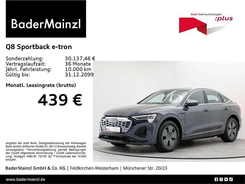 Magnetgrau Gebraucht 2024 Audi e-tron Sportback S-Line SUV | 64.920 € - Bild 1/3