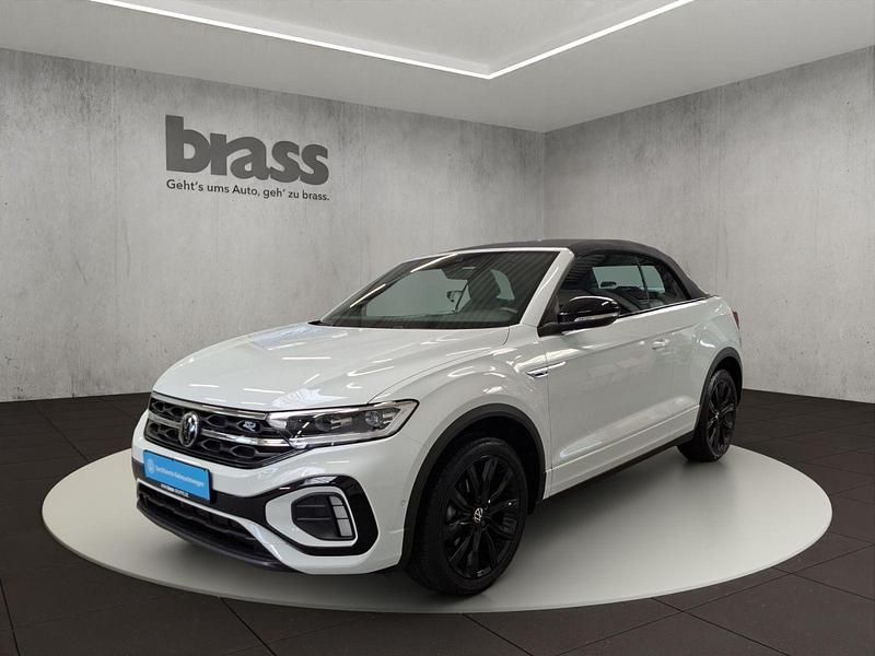 Pure white/schwarz Gebraucht 2023 VW T-Roc Cabriolet R-line Cabrio | 31.900 € (Fairer Preis) - Bild 1/4