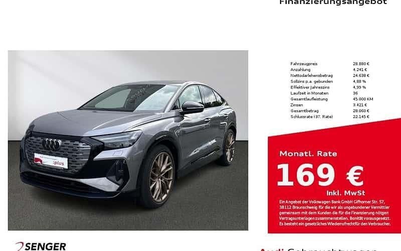 Taifungrau Gebraucht 2022 Audi Q4 Sportback e-tron Ambiente SUV | 28.880 € (Fairer Preis) - Bild 1/4