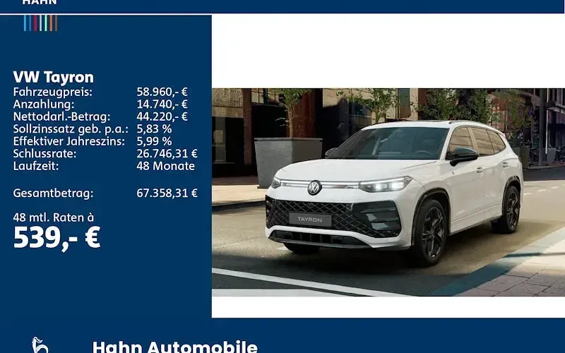 Gebraucht VW Tayron R-line 204 PS (150 kW) 2026 Weiß SUV