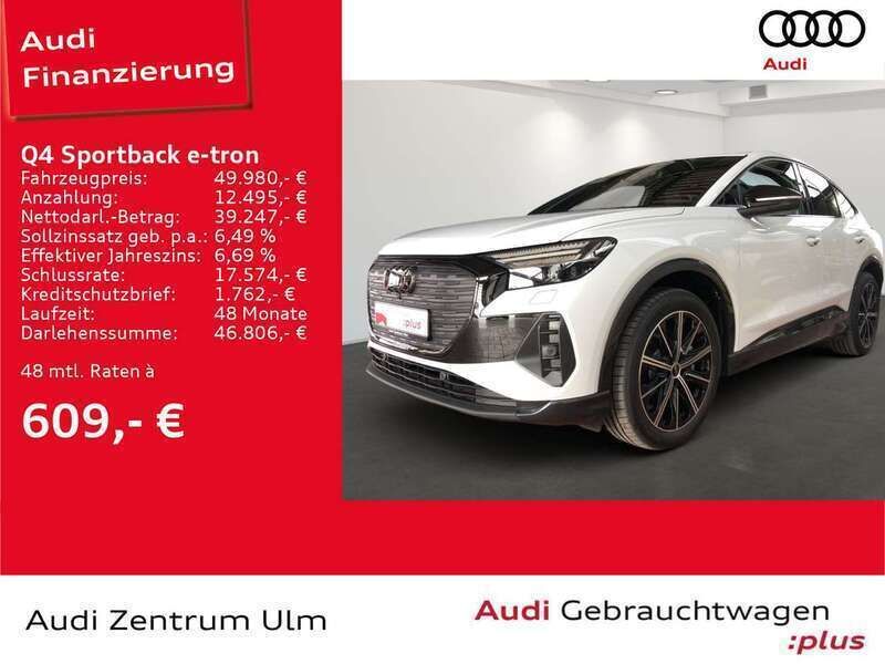 Gletscherweiß metallic Gebraucht 2024 Audi Q4 e-tron SUV | 49.980 € (Guter Preis) - Bild 1/4