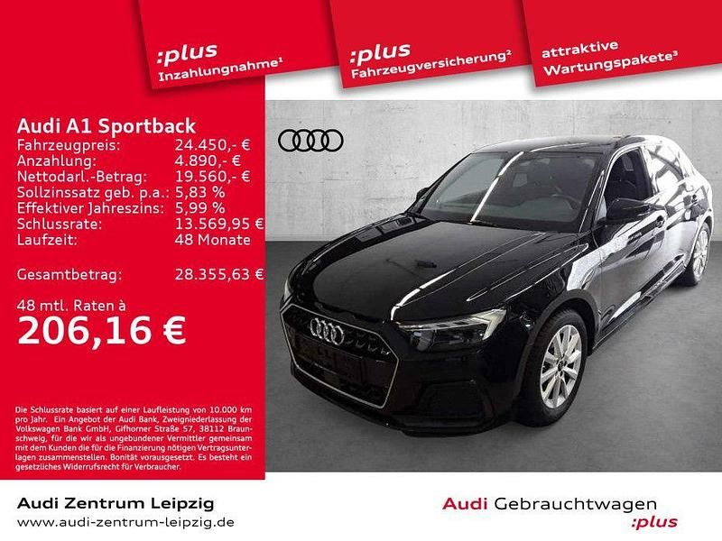Mythosschwarz metallic Gebraucht 2024 Audi A1 Sportback Advanced Kleinwagen | 24.450 € (Guter Preis) - Bild 1/3
