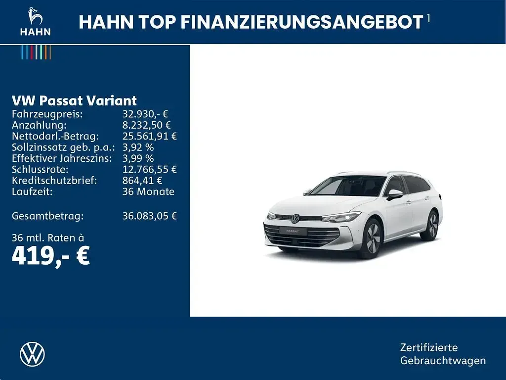 Gebraucht VW Passat Business 150 PS (110 kW) 2025 Weiß Kombi