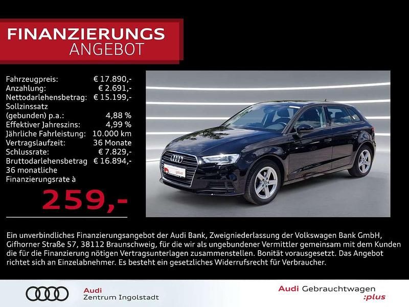 Brillantschwarz Gebraucht 2020 Audi A3 Sportback g-tron Design Limousine | 17.890 € (Fairer Preis) - Bild 1/3