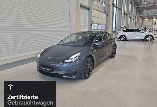 Midnight silver metallic Gebraucht 2022 Tesla Model 3 Performance Limousine | 33.200 € (Fairer Preis) - Bild 1/4