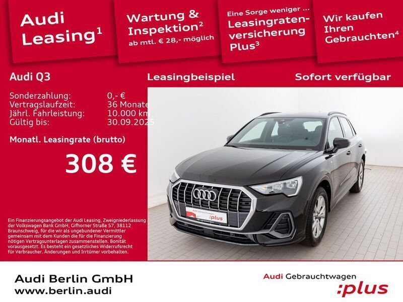 Mythosschwarz metallic Gebraucht 2024 Audi Q3 S-Line SUV | 38.900 € (Guter Preis) - Bild 1/3