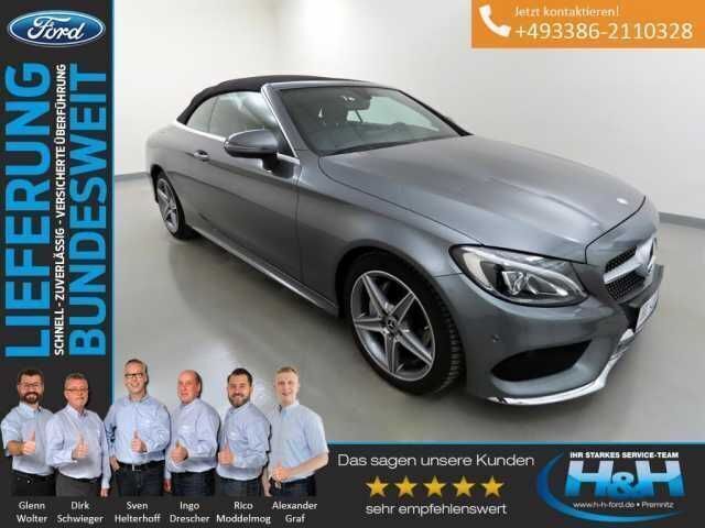 Selenitgrau metalliclack Gebraucht 2017 Mercedes C180 AMG line Cabrio | 26.940 € (Fairer Preis) - Bild 1/1