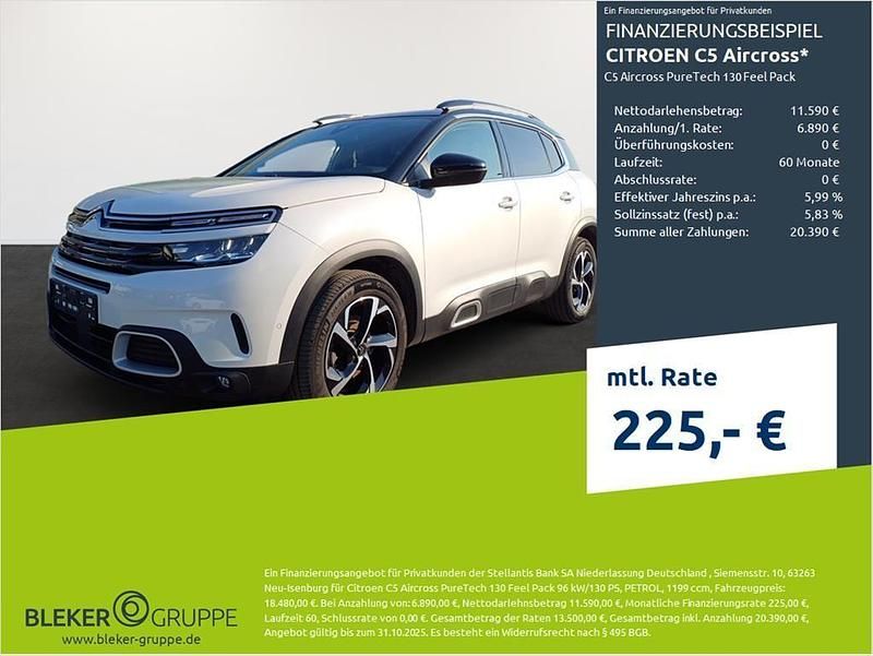 Perlmutt weiß Gebraucht 2022 Citroën C5 Aircross Feel SUV | 16.980 € (Guter Preis) - Bild 1/3