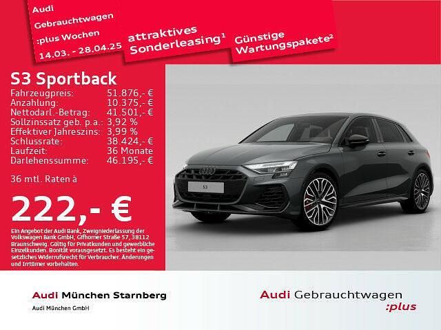 Daytonagrau perleffekt Gebraucht 2024 Audi S3 Ambiente Limousine | 51.876 € (Teuer) - Bild 1/1