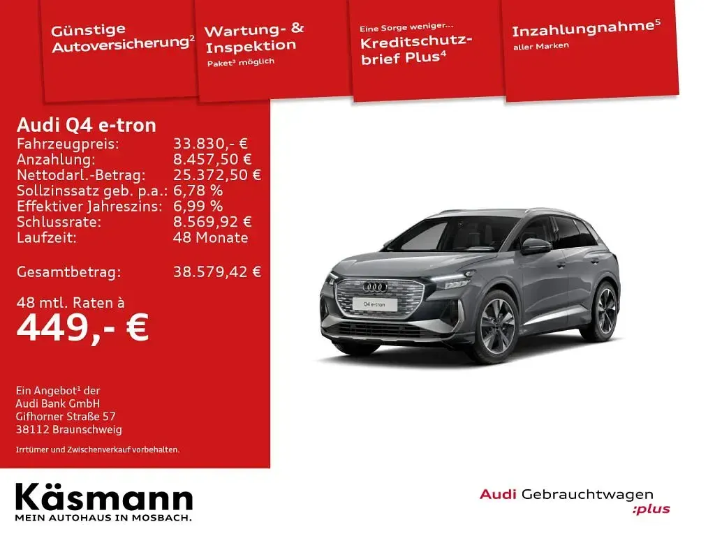 Gebraucht Audi e-tron S-Line 150 kW (204 PS) 2022 Kieselgrau SUV