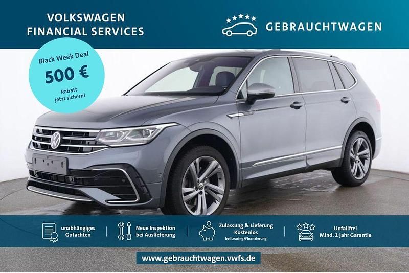 Grau Gebraucht 2022 VW Tiguan Allspace R-line SUV | 39.759 € (Etwas zu teuer) - Bild 1/4