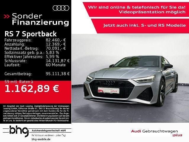 Silber Gebraucht 2021 Audi RS7 Sportback Comfort Kleinwagen | 80.960 € (Guter Preis) - Bild 1/4
