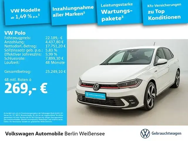 Gebraucht VW Polo GTI 207 PS (152 kW) 2023 Weiß Kleinwagen