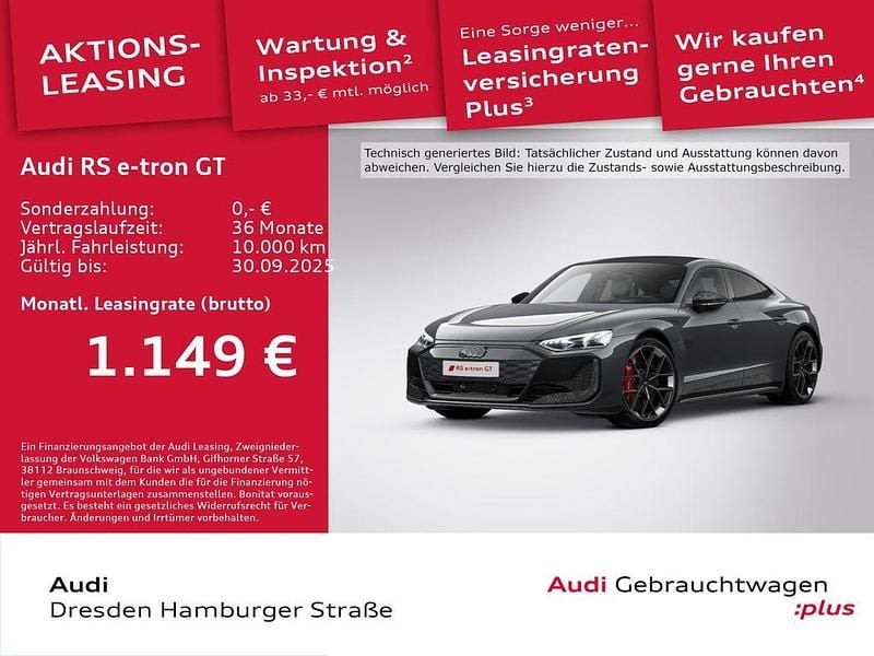 Grau Gebraucht 2025 Audi RS e-tron GT Performance Limousine | 138.890 € (Superpreis) - Bild 1/3