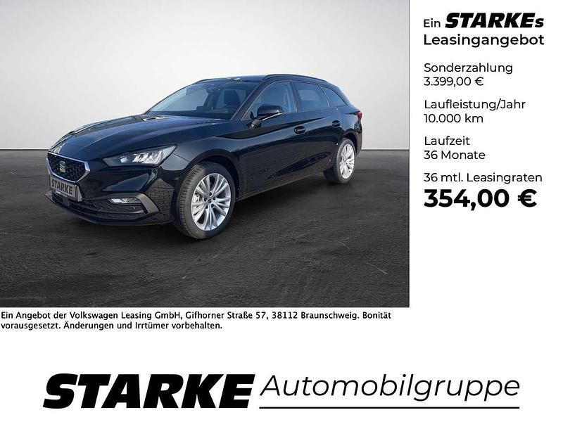 Neu Seat Leon Style 150 PS (110 kW) 2025 Schwarz (midnight schwarz metallic) Kombi