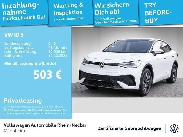 Weiß (gletscherweiß metallic) Gebraucht 2025 VW ID.5 Pro SUV | 41.983 € (Superpreis) - Bild 1/4