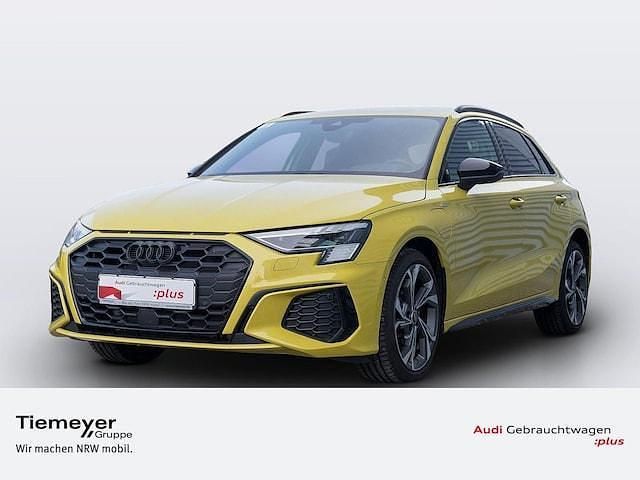 Pythongelb metallic Gebraucht 2024 Audi A3 Sportback e-tron S-Line Limousine | 38.690 € (Teuer) - Bild 1/4