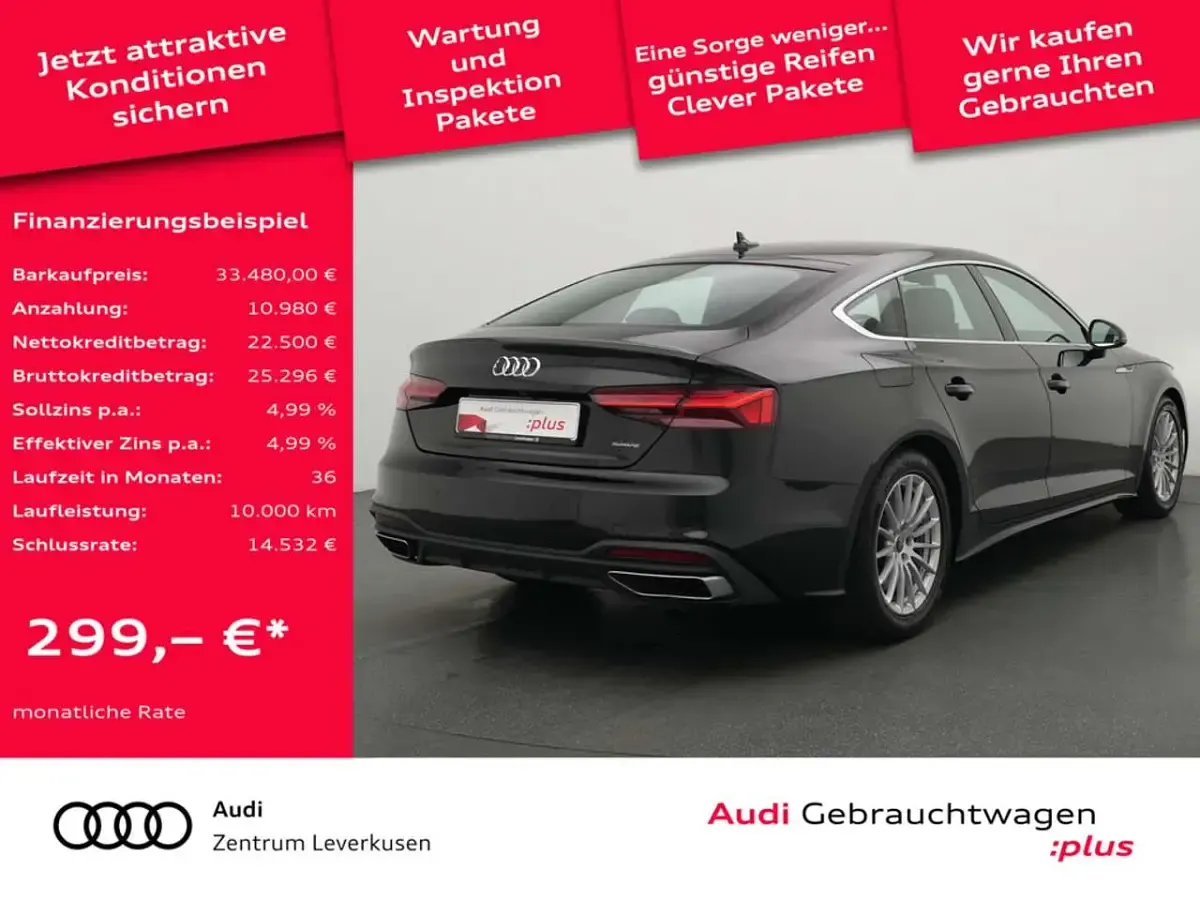 Gebraucht Audi A5 Sportback S-Line 265 PS (194 kW) 2022 Schwarz Kleinwagen