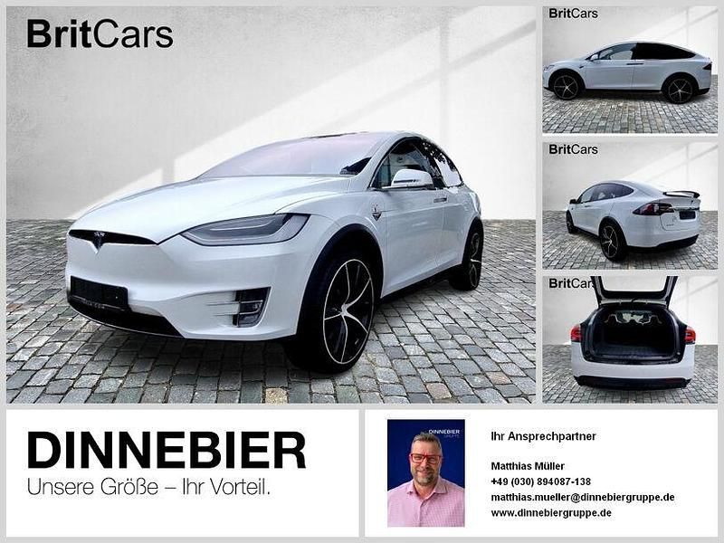 Weiss Gebraucht 2020 Tesla Model X Performance SUV | 52.727 € (Fairer Preis) - Bild 1/2
