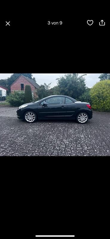Schwarz Gebraucht 2008 Peugeot 207 CC Cabrio | 1.450 € (Superpreis) - Bild 1/4