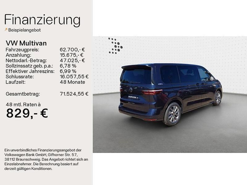 Neu VW Multivan Goal 150 PS (110 kW) 2026 Blau Van