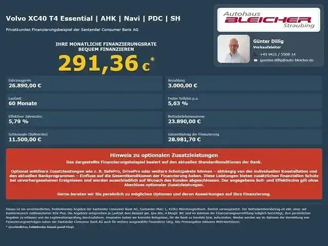 Gebraucht Volvo XC40 211 PS (155 kW) 2022 Onyx black / metallic SUV