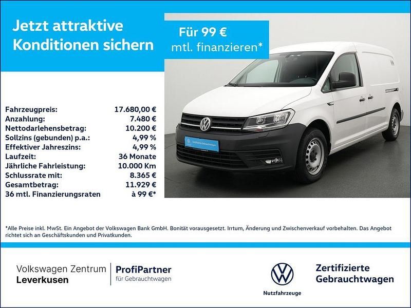 Weiss / candy weiss Gebraucht 2020 VW Caddy Maxi Van / Kleinbus | 17.680 € (Guter Preis) - Bild 1/4
