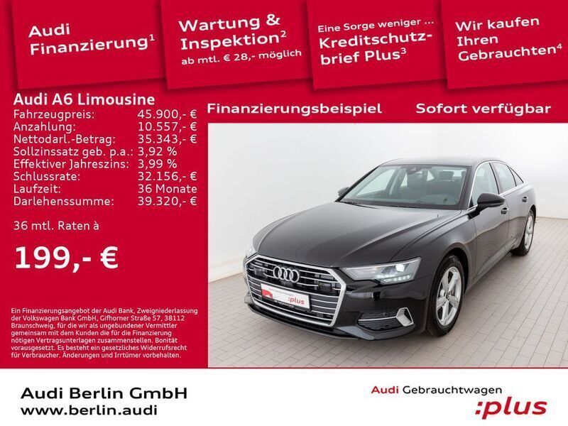 Mythosschwarz metallic Gebraucht 2023 Audi A6 Sport Limousine | 47.900 € (Teuer) - Bild 1/3