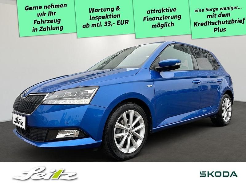 Blau Gebraucht 2019 Skoda Fabia Soleil Limousine | 9.999 € (Superpreis) - Bild 1/3