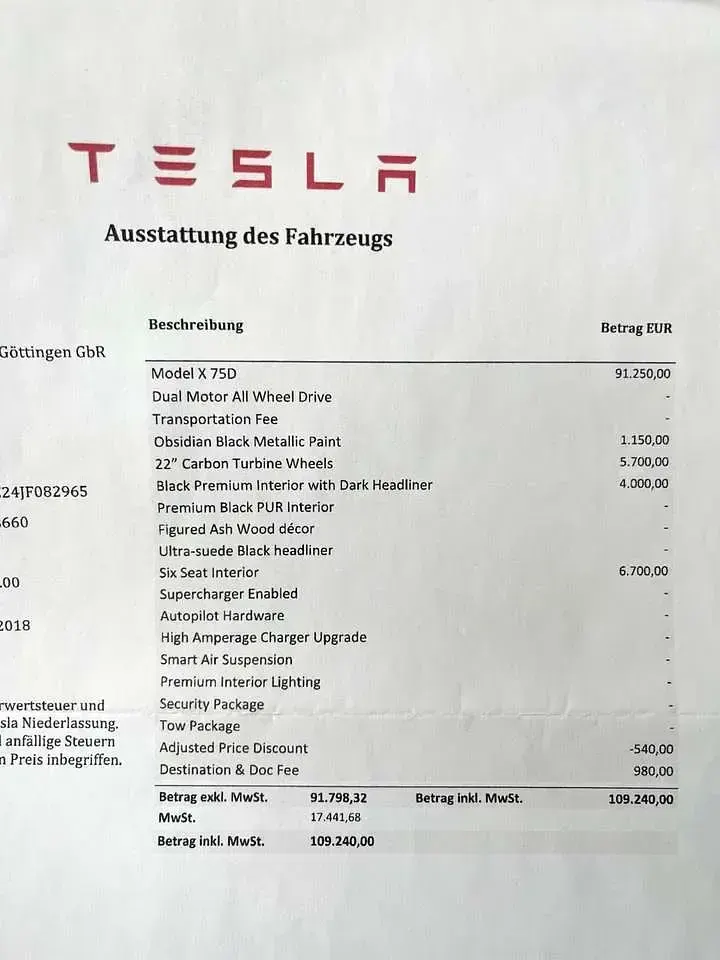 Gebraucht Tesla Model X 386 kW (525 PS) 2018 Schwarz SUV