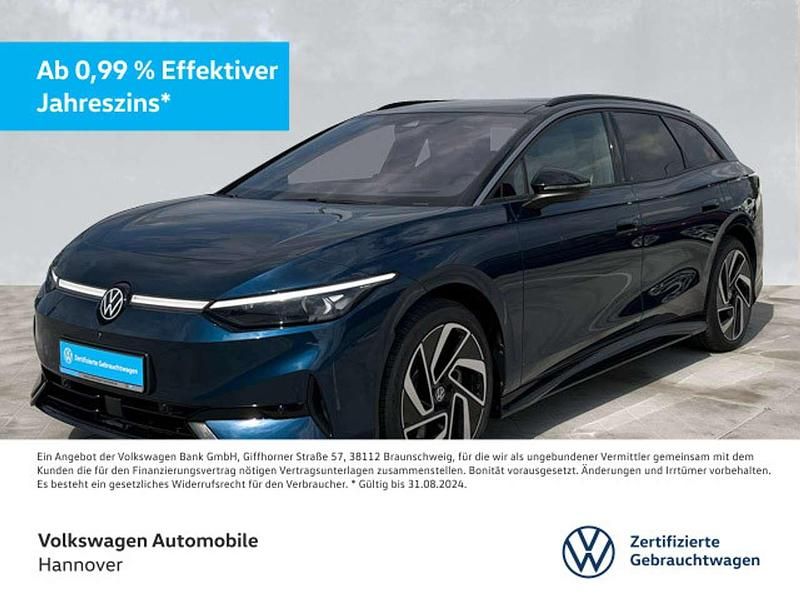 Aquamarinblau metallic schwarz Gebraucht 2024 VW ID.7 Pro Limousine | 49.850 € - Bild 1/3