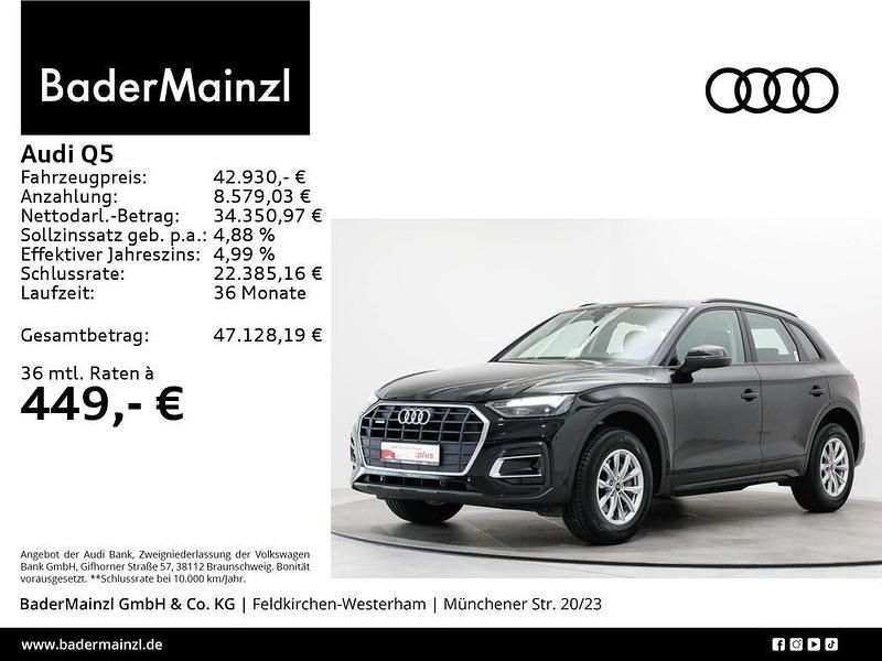 Brillantschwarz (metallic) Gebraucht 2023 Audi Q5 SUV | 42.930 € (Fairer Preis) - Bild 1/3