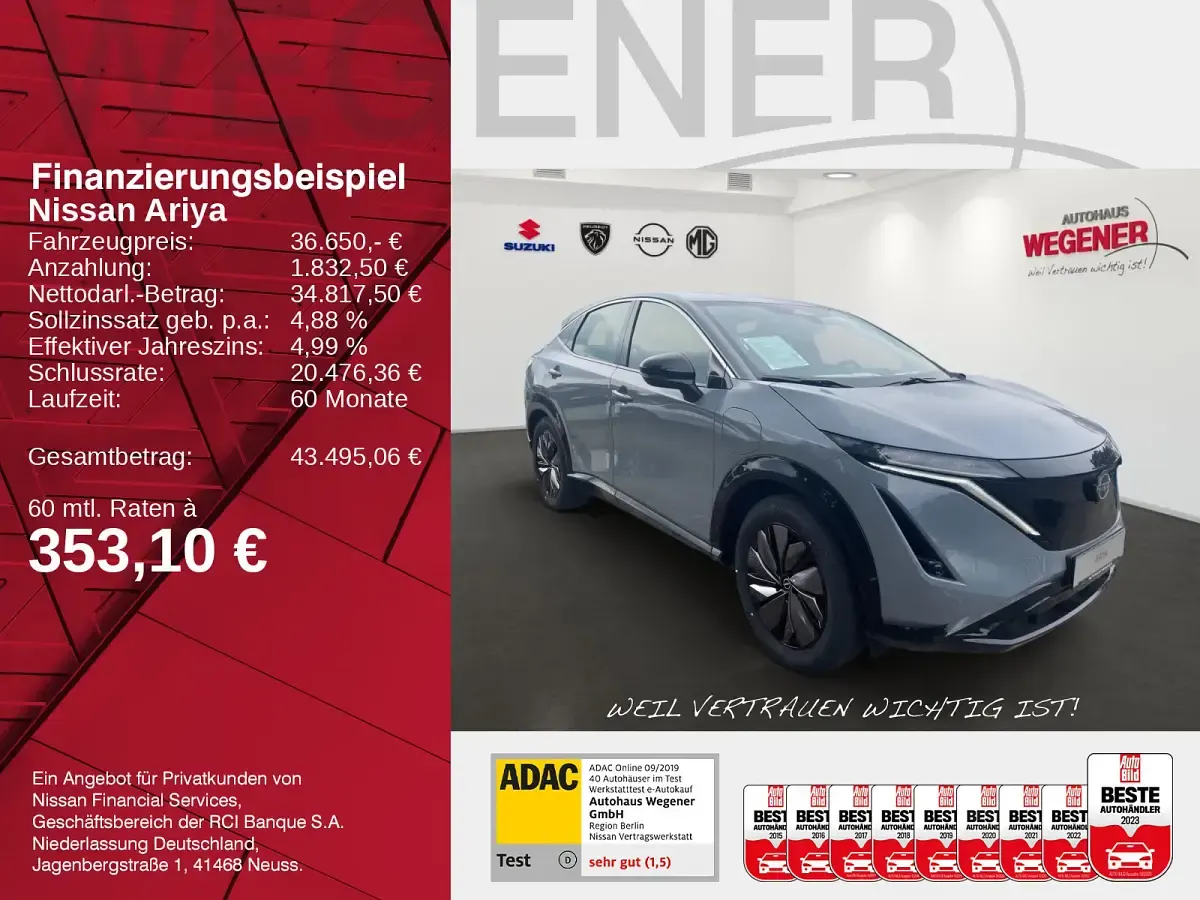 Gebraucht Nissan Ariya Basis 160 kW (218 PS) 2025 Ceramic gray SUV