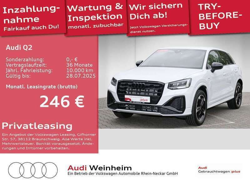 Gletscherweiß metallic Gebraucht 2024 Audi Q2 S-Line SUV | 31.499 € (Fairer Preis) - Bild 1/2