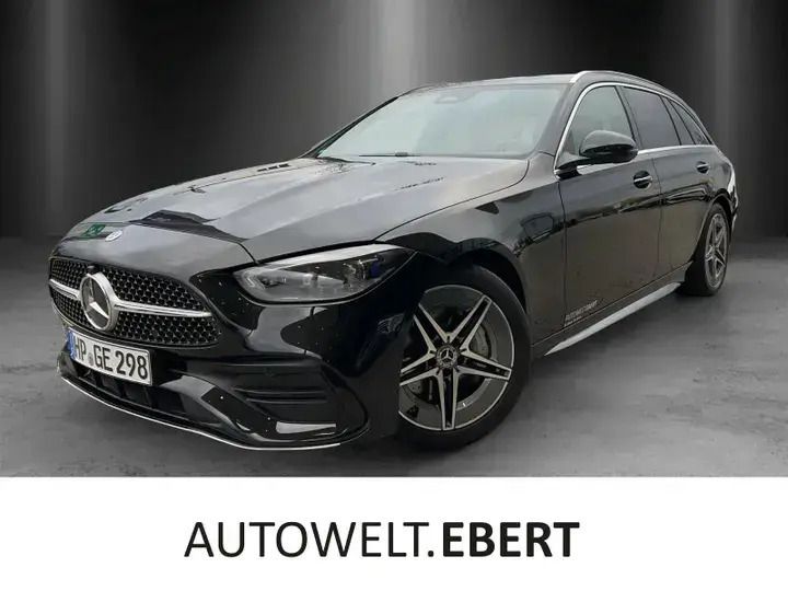 Lack obsidianschwarz Gebraucht 2024 Mercedes C220 AMG Kombi | 51.880 € (Teuer) - Bild 1/4