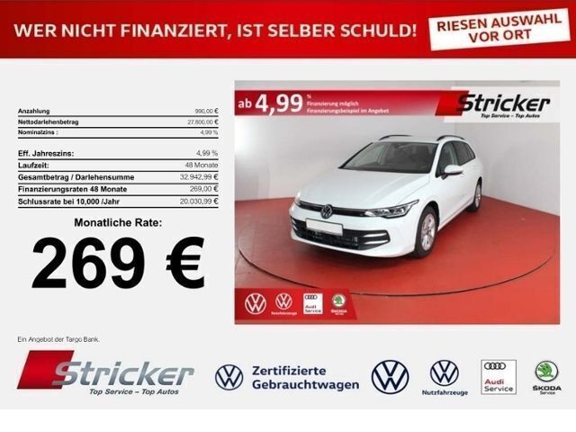 Pure white Neu 2024 VW Golf VIII Life Kombi | 28.790 € (Guter Preis) - Bild 1/4