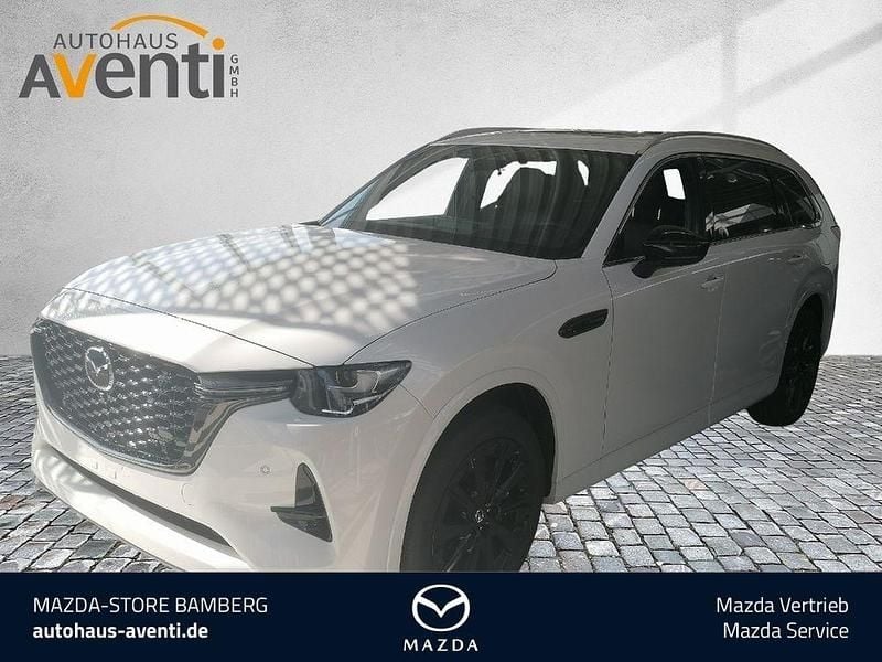 Rhodium white metallic Gebraucht 2025 Mazda CX-80 Homura-Line SUV | 49.899 € (Superpreis) - Bild 1/4