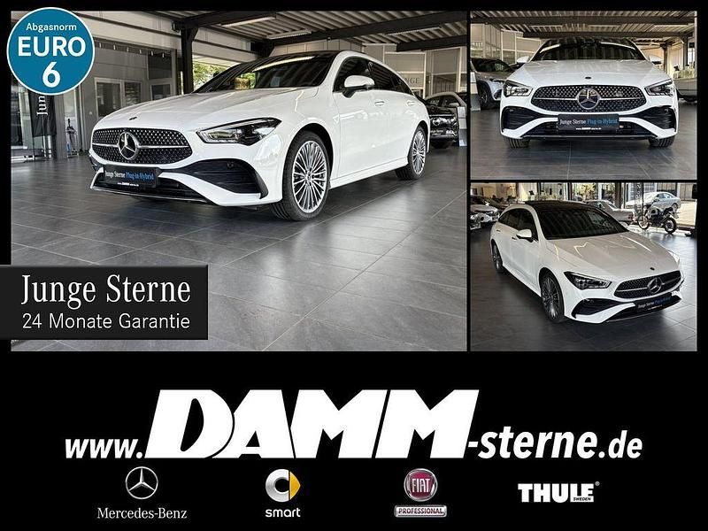 Polarweiß Gebraucht 2024 Mercedes CLA250e Shooting Brake AMG Line Premium Plus Kombi | 41.870 € (Teuer) - Bild 1/4