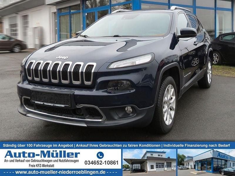True blue pearl coat Gebraucht 2014 Jeep Cherokee Limited SUV | 11.950 € (Superpreis) - Bild 1/4