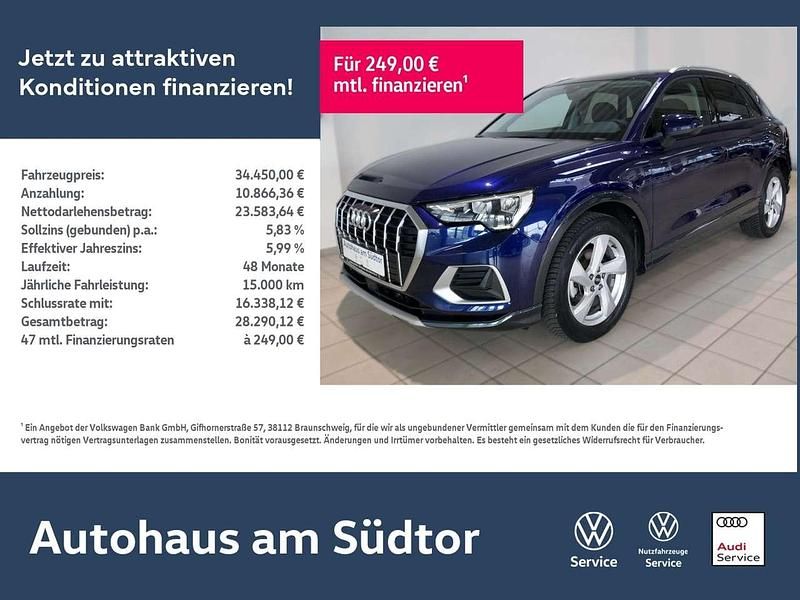 Blau Gebraucht 2023 Audi Q3 Advanced Plus SUV | 36.581 € (Fairer Preis) - Bild 1/4