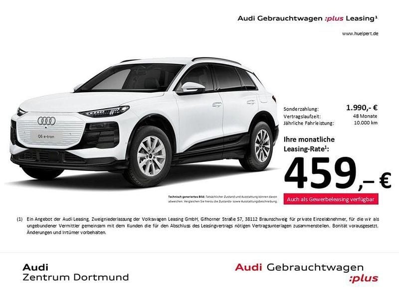 Gletscherweiß metallic Gebraucht 2025 Audi Q6 e-tron Advanced Plus SUV | 54.111 € (Teuer) - Bild 1/4