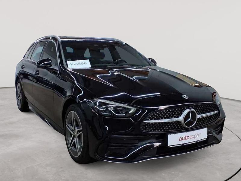 Obsidianschwarz metallic Gebraucht 2022 Mercedes C300e AMG line Kombi | 29.990 € (Fairer Preis) - Bild 1/4