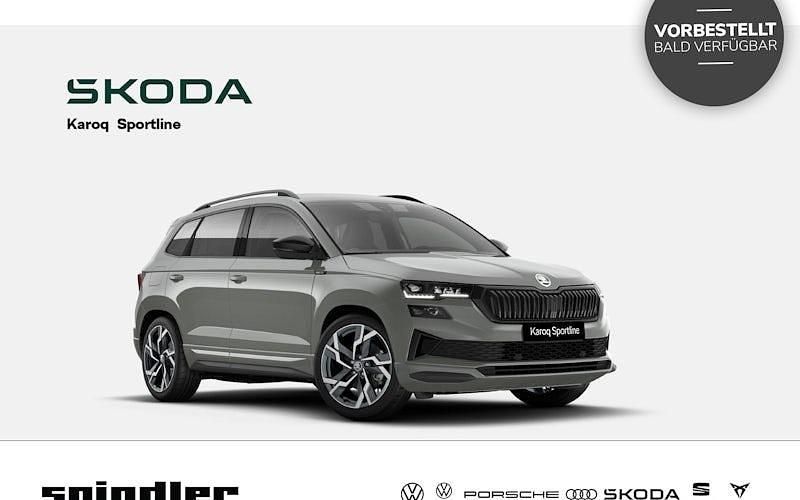 Grau Neu 2025 Skoda Karoq SportLine SUV | 53.700 € - Bild 1/4