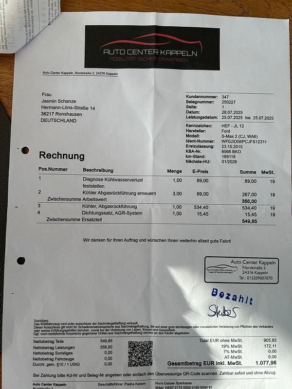 Schwarz Gebraucht 2015 Ford S-MAX S Van / Kleinbus | 11.250 € (Guter Preis) - Bild 1/4