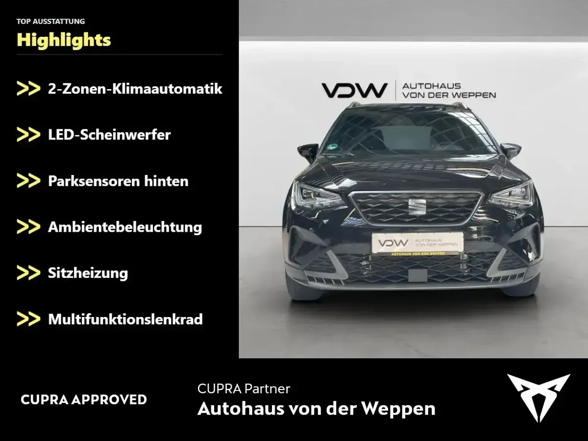 Gebraucht Seat Arona FR 110 PS (80 kW) 2023 Schwarz SUV