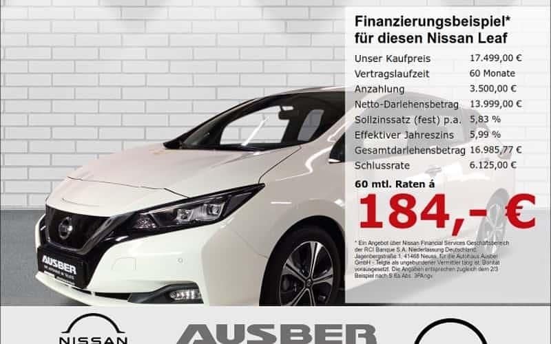 S) (weiss Gebraucht 2022 Nissan Leaf N-Connecta Kleinwagen | 17.499 € (Fairer Preis) - Bild 1/4